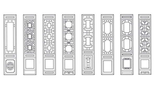 桂林喜迎门中式花格CAD设计图样式大全