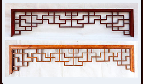 桂林中式花格吊顶门楣挂落仿古落地罩在实际案例中的展示